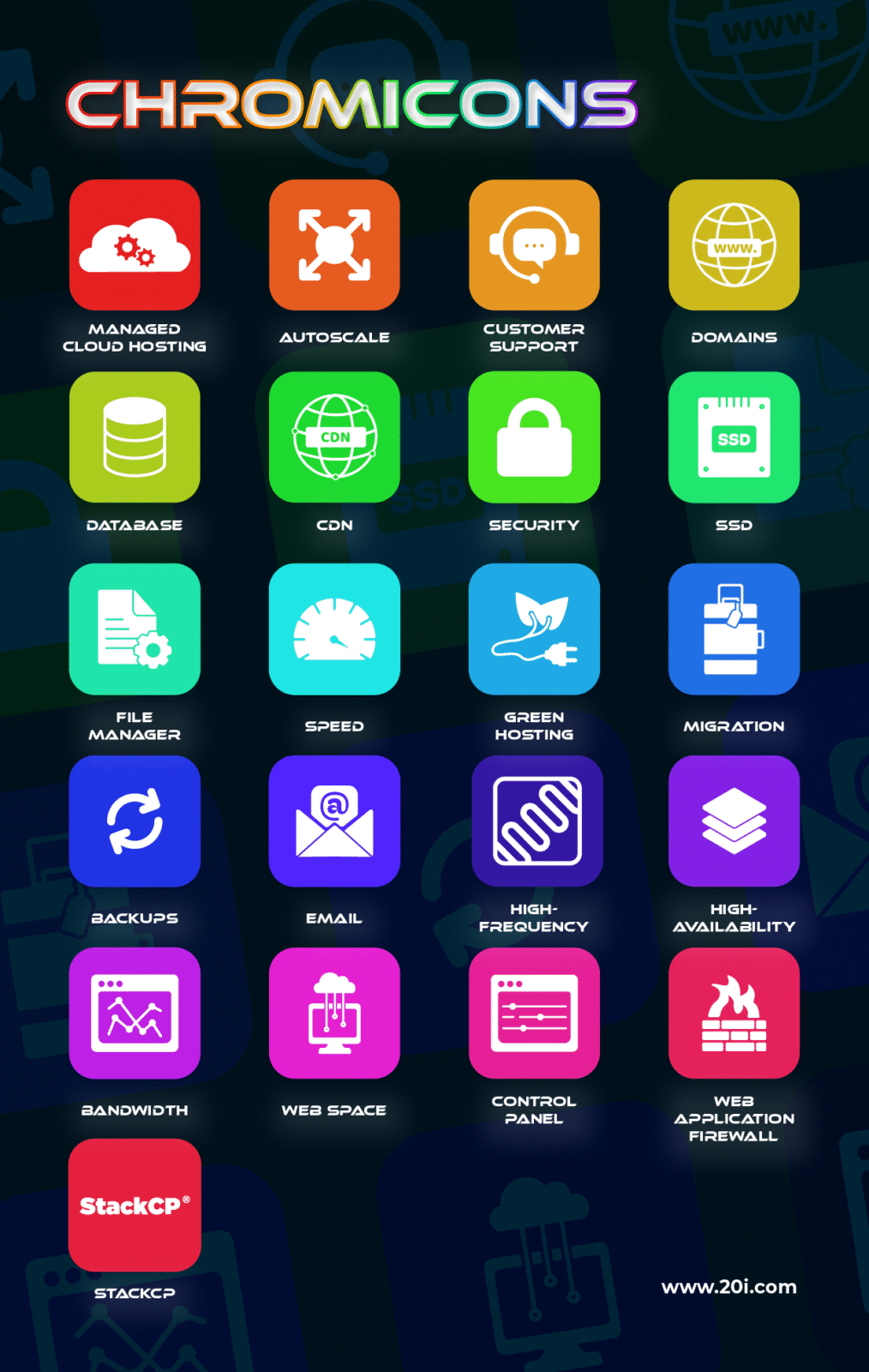 Free Web Hosting Icons - 20i®