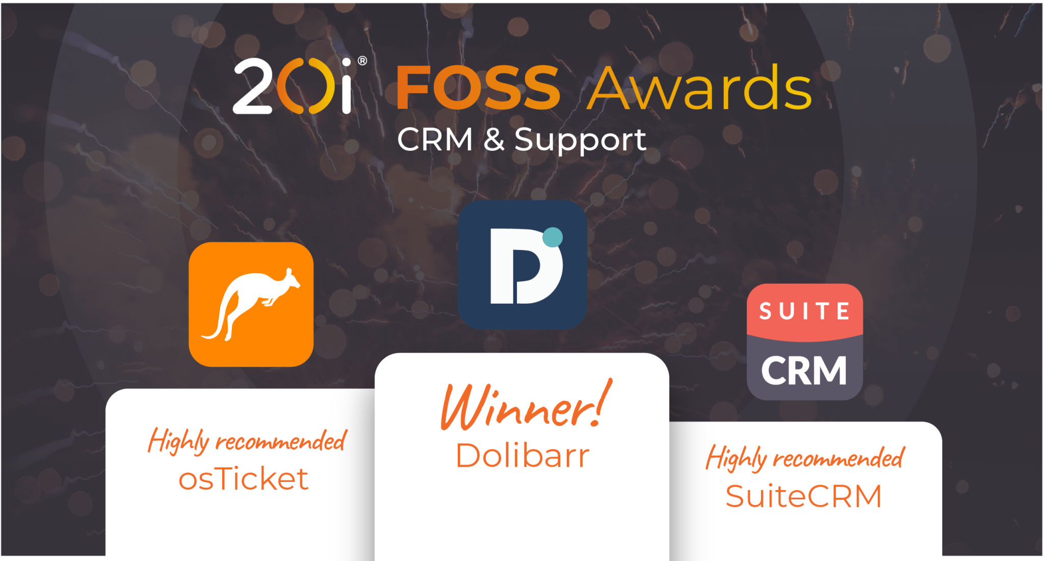 20i foss awards winners 2023 - CRM & support category