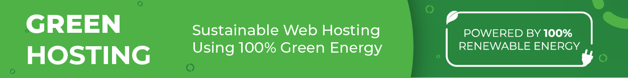 green web hosting powered by 100% renewable energy