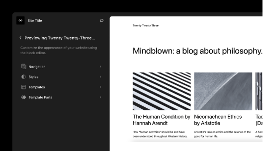 Wordpress Twenty Twenty Three theme preview