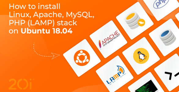 Blog header which repeats the title of the blog and shows logos for the LAMP stack.