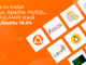 Blog header which repeats the title of the blog and shows logos for the LAMP stack.