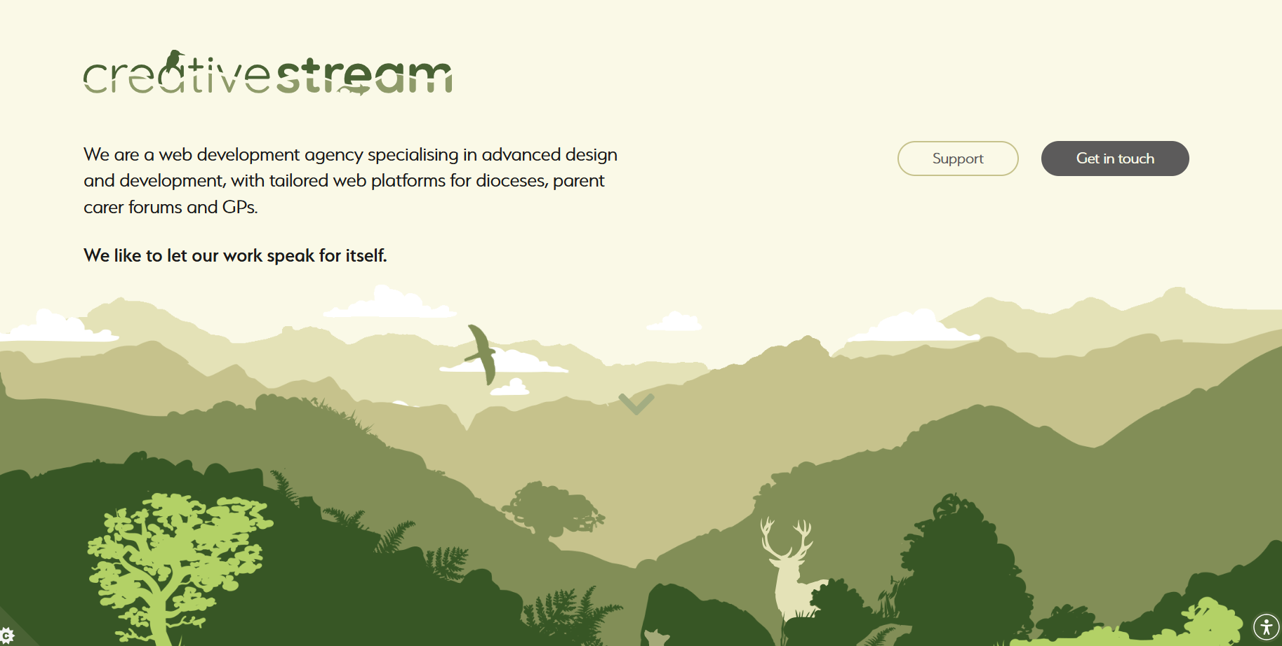 Creative Stream Website Homepage