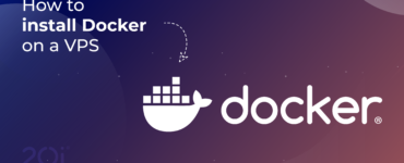 Image showing the Docker logo accompanied by the text "How to install Docker on a VPS"