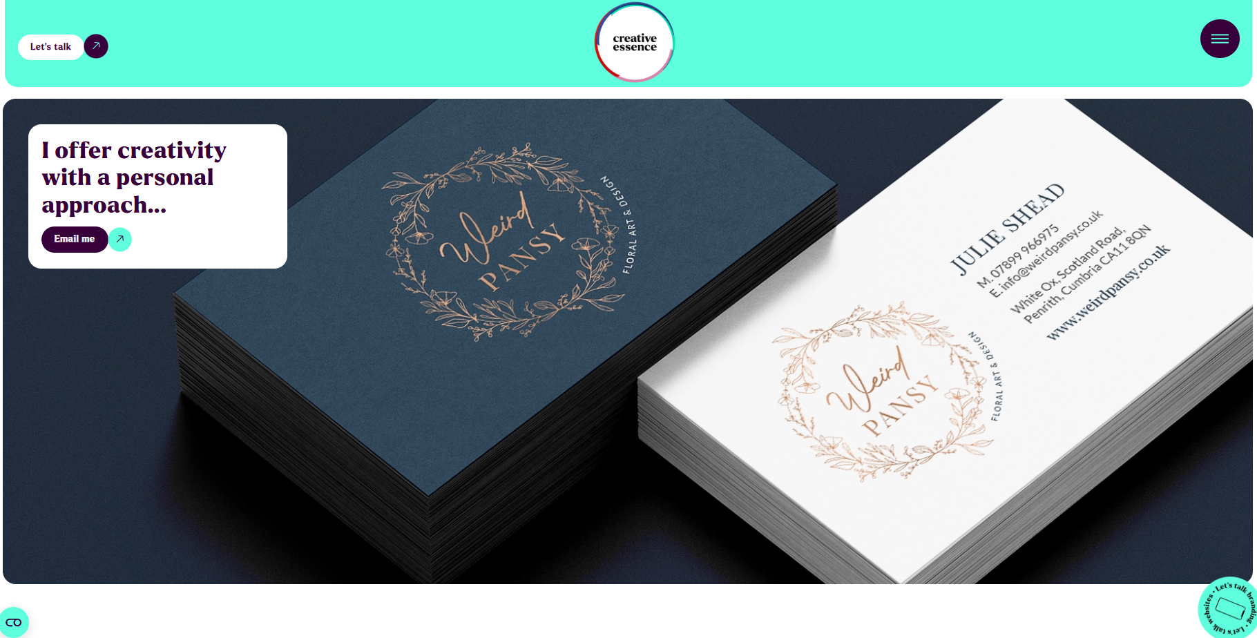 Creative Essence about us page