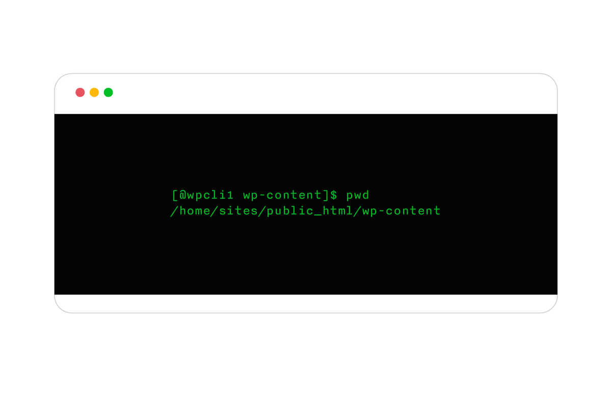 ssh pwd command