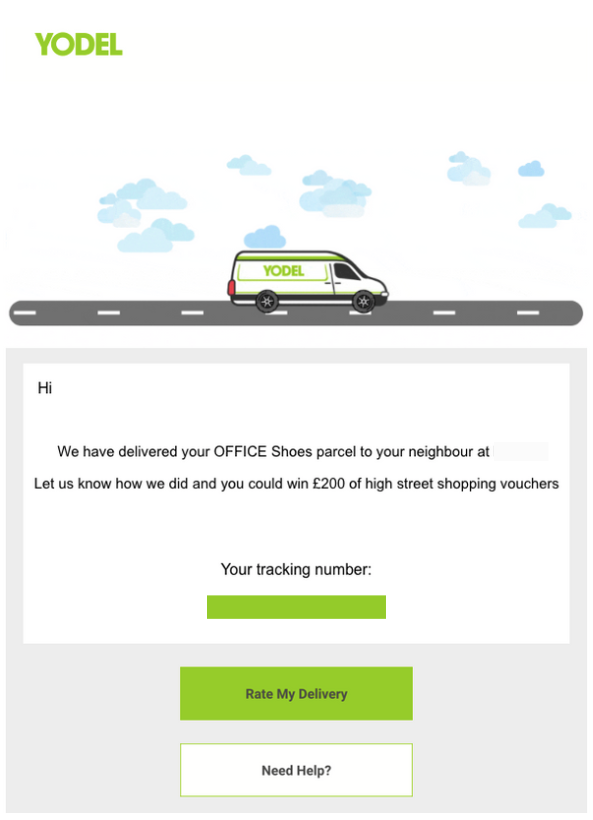 Yodel incentives example