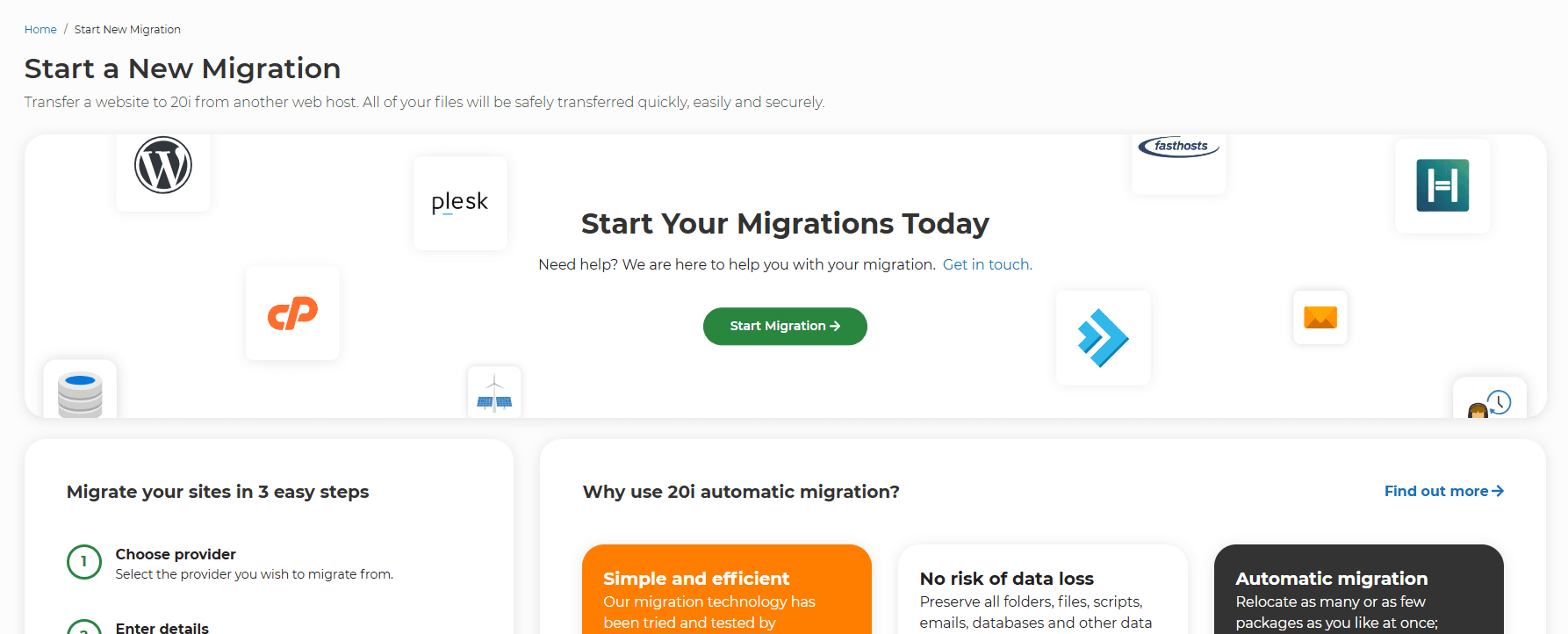 20i Website Migration Centre