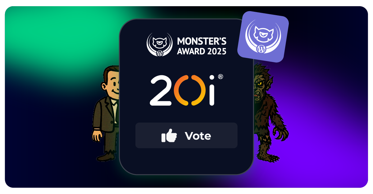 Vote for 20i in the monsters award 2025