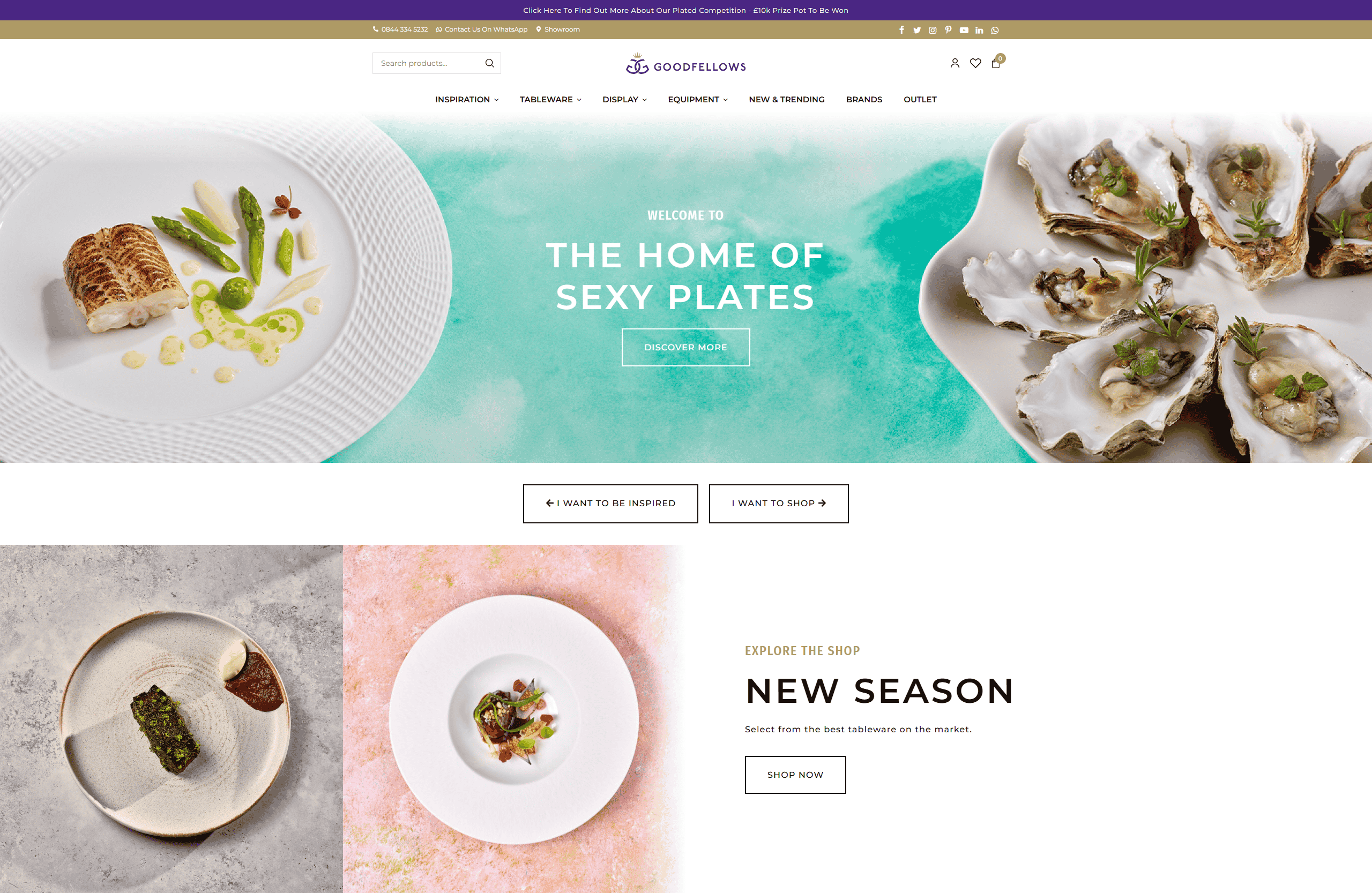 Screenshot of the Goodfellows website home page