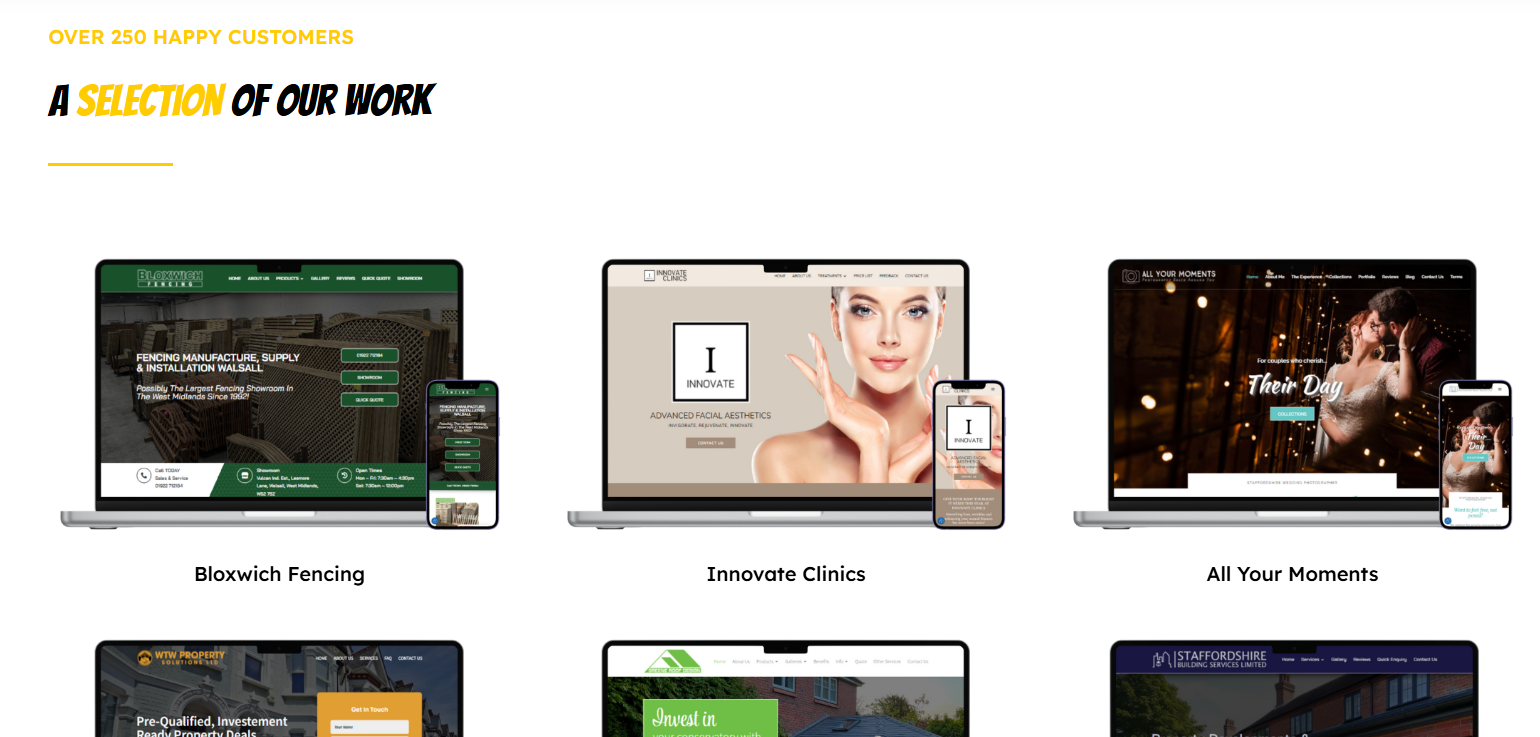 Stephen Turner Web Design customer websites