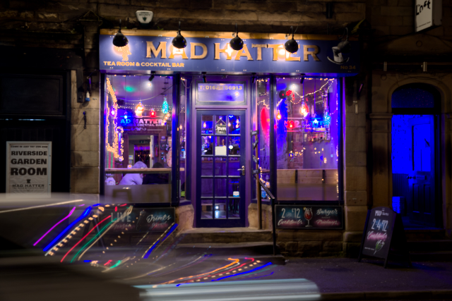 HDR JPEG image of bar at night