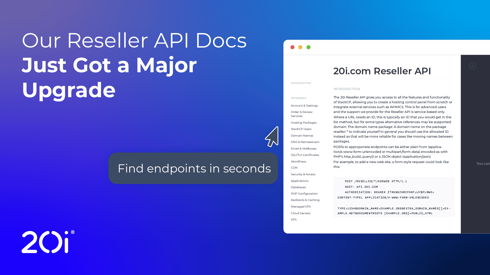 Our Reseller API Docs Just Got a Major Upgrade - 20i®
