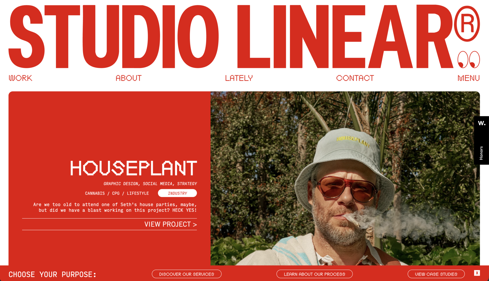Screenshot of Studio Linear's Website