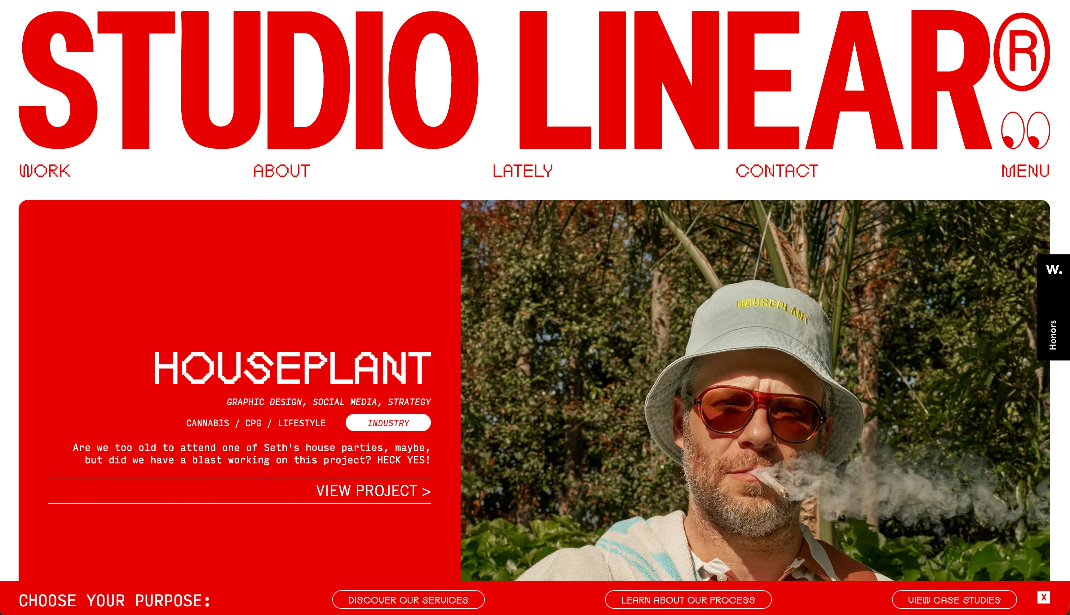 Screenshot of Studio Linear's Website