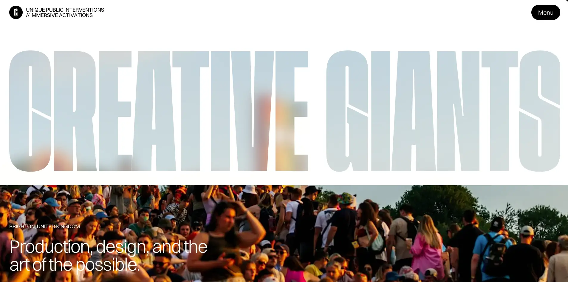 Screenshot of Creative Giants Website