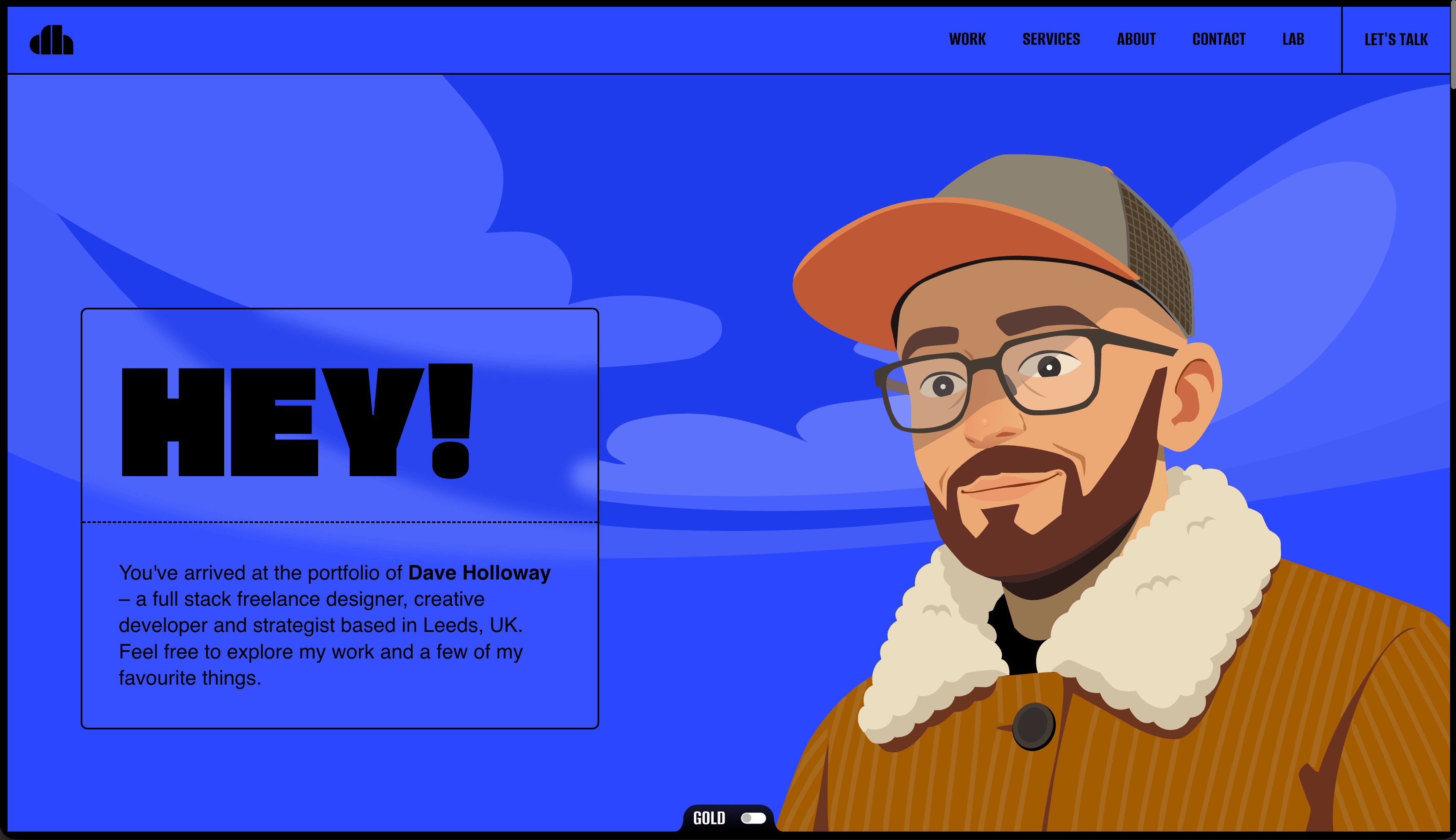 Screenshot of Dave Holloway's Website
