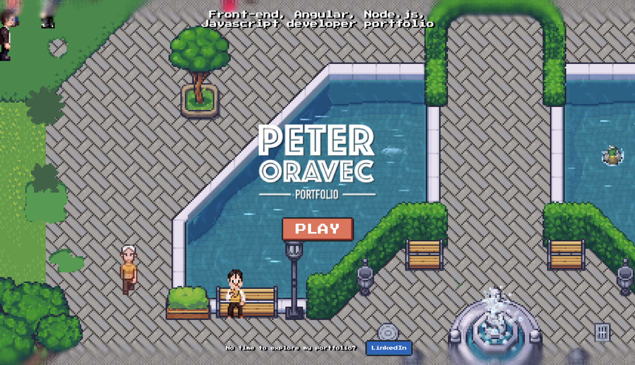 Screenshot of Peter Oravec's Website