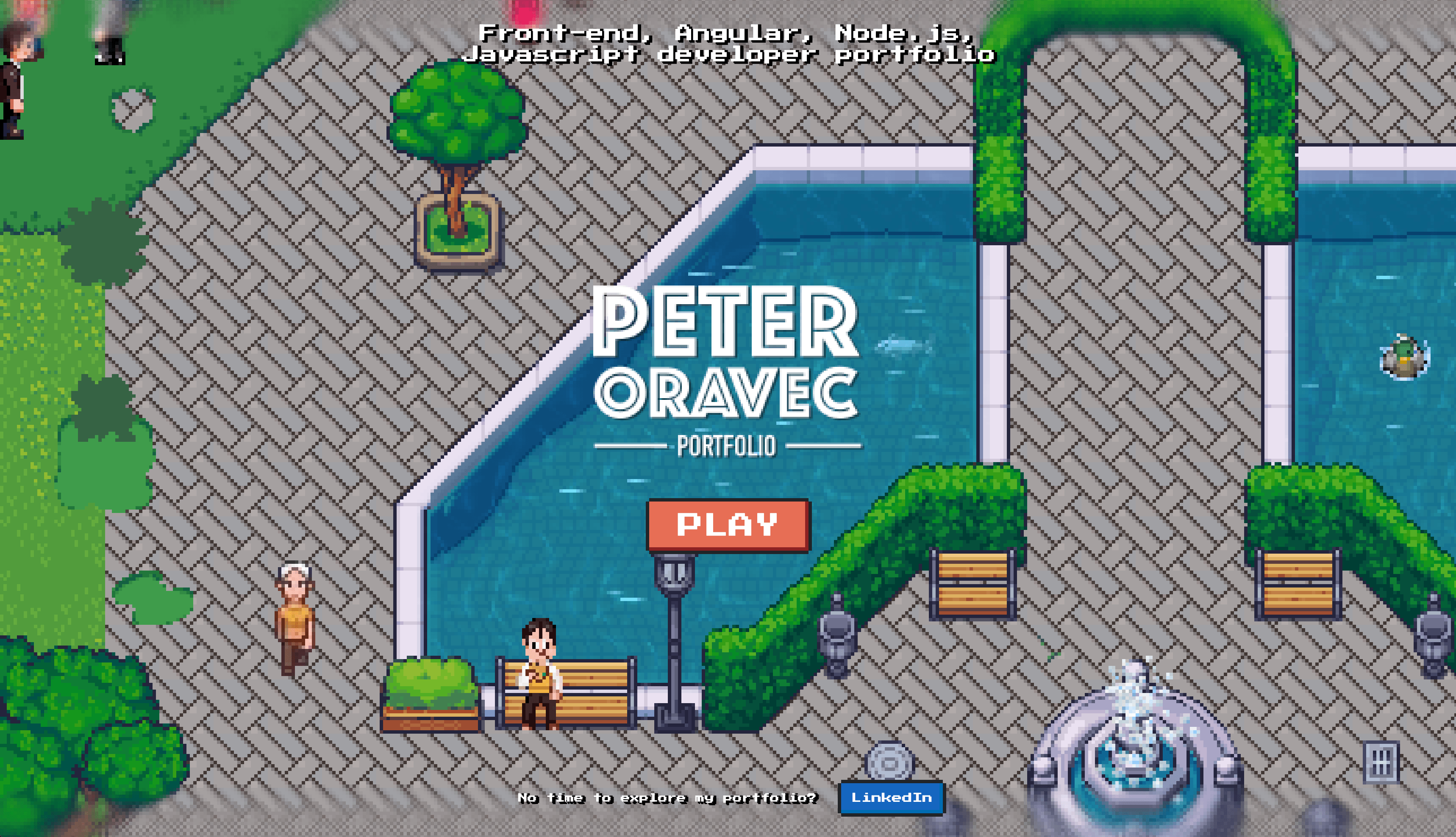 Screenshot of Peter Oravec's Website